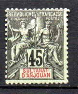 Col40 Colonie Anjouan 1900  N° 18 Neuf X MH Cote 180,00€ - Unused Stamps