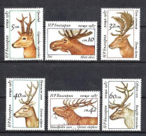 Bulgarie 1987 Animaux Cervidés (140) Yvert N° 3095 à 3100 Oblitéré Used - Gebruikt