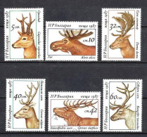 Bulgarie 1987 Animaux Cervidés (140) Yvert N° 3095 à 3100 Oblitéré Used - Used Stamps