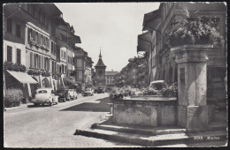 Schweiz - 3280 Murten - Morat - Straßenansicht - Cars - Oldtimer - Citroën Traction - Mercedes ? (1959) - Murten