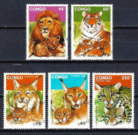 Congo 1992 Animaux Félins (151) Yvert N° Non Répertorié Oblitérés Used - Usati