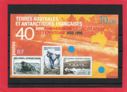 Feuillet  N°2  TAAF  ( 40ème  Anniversaire De La Création  Du Territoire 1955 / 1995 ) - Collections (sans Albums)