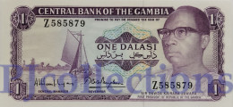 GAMBIA 1 DALASI 1971/87 PICK 4g UNC REPLACEMENT PREFIX "Z" - Gambie