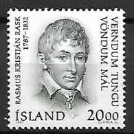 ISLANDE   -    1987 .   Y&T N° 620 **.   Le Linguiste   Rasmus Kristjan RASK. - Unused Stamps