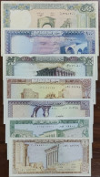 LEBANON - 7 BANKONOTES -  P 6 1 - P 67  (1980 - 1988) - UNC - BANKNOTES - PAPER MONEY - - Libano