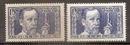 VARIETE N 333 ** 1 TB GRIS BLEU AU LIEU DE OUTREMER + PAPIER CHAMOIS  - TRES VISIBLE AU SCANN - RRR !!!! - Unused Stamps