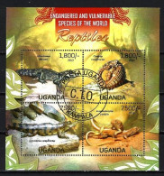 Ouganda 2013 Animaux Reptiles (169) Yvert N° 2522 à 2525 Oblitérés Used - Ouganda (1962-...)