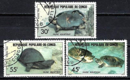 Congo 1982 Animaux Tortues (174) Yvert N° 684 à 686 Oblitérés Used - Gebraucht