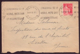 France, Enveloppe Du 24 Avril 1936 De Paris Pour Avallon - Autres & Non Classés