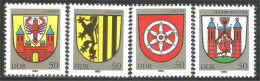 444 Germany DDR Armoiries Coat Arms Cottbus Dresden Erfurt Frankfurt MNH ** Neuf SC (DDR-51) - Sellos