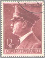 441 Allemagne Reich 1942 Timbre Adolf Hitler Stamp 52 Ans Fuhrer (GNZ-32) - Militares