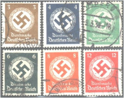 441 Allemagne Reich 6 Timbres Symboles Nazis Swastika Emblems (GNZ-61) - Militares