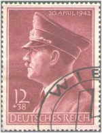 441 Allemagne Reich 1942 Timbre Adolf Hitler Stamp 52 Ans Fuhrer (GNZ-31) - Militares