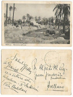 Libia Italy Colony Tripli Moshea Mosque In Oasi - B/w Pcard NALUT 18jun1940 Franchigia Posta Militare X Avellino - Sonstige & Ohne Zuordnung