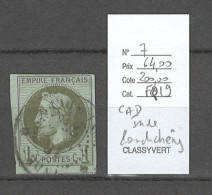 Inde Française - Yvert 7 - Napoléon 1ct  - Cad Inde Pondichery - Cérès