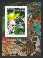 SE)1987 CENTRAL AFRICAN REPUBLIC, SPACE RESEARCH, DR. KELLER, HALLEY'S COMET AND "GIOTTO", IMPERFORATE SS, MNH - Central African Republic