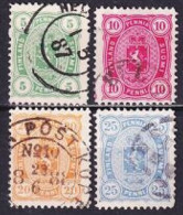 1885. Finland. Coat Of Arms. Used. Mi. Nr. 20-23 - Used Stamps