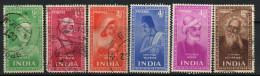 India 1952 Saints & Poets Set Of 6, Wmk. Multiple Star, Mint & Used, SG 337/42 (E) - Usados