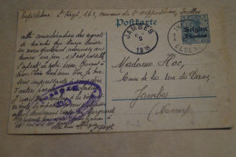 Bel Envoi Avec Oblitération Militaire,1916,oblitération De Jambes,guerre 14-18,original Pour Collection - Duits Leger