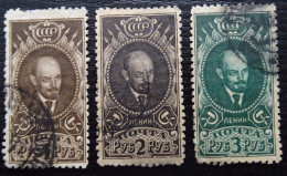 Sowjetunion Mi 308-310 Ax , Sc 342-344 , W. Lenin , Gestempelt, Qualitätsgrad II - Used Stamps