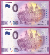 0-Euro XESC 2021-1 SCHWERIN - ZOO  - LÖWE VOR SCHLOSS Set NORMAL+ANNIVERSARY - Essais Privés / Non-officiels