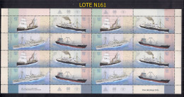 ARGERNTINA 2004 GJ 3395/98 TRANSPORTE NAVAL PLANCHA COMPLETA CON 4 SERIES - Unused Stamps