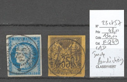 Inde Française - Yvert 23 Et 57  - Sage Et Ceres  - Cachet à Date De PONDICHERY - Rare - Cérès