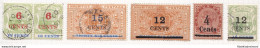 1899-02 MAURITIUS, SG N° 134(2)/135 + 137 + 156 + 163  6 Values Overprinted USE - Sonstige & Ohne Zuordnung