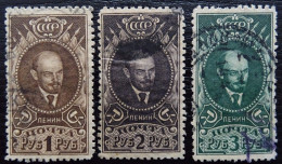 Sowjetunion Mi 308-310 A , Sc 342-344 , Freimarke: Lenin , Gestempelt - Gebraucht