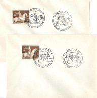 414  Hippisme, Hippodrome München-Riem: 2 Oblit. Temp. D'Allemagne, 1943 - Horse Race Equestrian Sport Sp.cancels - Hippisme