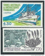 TAAF N° 208 / 09 XX  Bateau : L"Austral Et Flore  Antarctique : Les 2 Valeurs Sans Charnière, TB - Unused Stamps