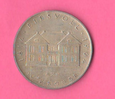 Norway 10 Kroner 1964 Norvegia  Norvège 1 Costitution Silver Coin - Norvegia