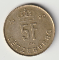 LUXEMBOURG 1990: 5 Francs, KM 65 - Luxemburgo