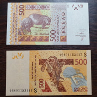 Bisau Guinea 500 Franks, 2016 Western African Walt., P-919se - Stati Dell'Africa Occidentale