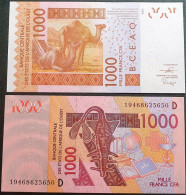 Mali 1000 Francs, 2019 West African Walt, P-415 DS - États D'Afrique De L'Ouest