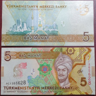 Turkmenistan 5 Manat, 2020 P-43A - Turkménistan