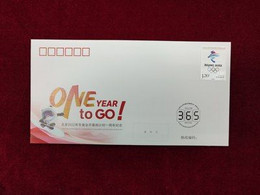 TY-52 China ONE YEAR COUNTDOWN OF 2022 WINTER OLYMPIC GAME COMM.COVER - Invierno 2022 : Pekín