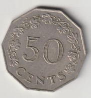 MALTA 1972: 50 Cents, KM 12 - Malta