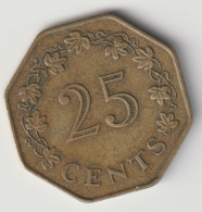 MALTA 1975: 25 Cents, KM 29 - Malte