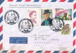 Belgium Air Mail Cover Sent To Denmark 19-8-1996 Special Postmark - Storia Postale