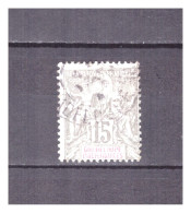 GUADELOUPE      N ° 42  .     15 C   GRIS     OBLITERE      .  SUPERBE . - Used Stamps