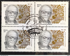 C 3157 Brazil Stamp Mario Lago Actor TV Theater Literature 2011 Block Of 4 CBC RJ - Nuovi