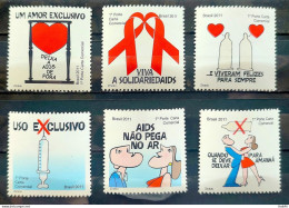 C 3158 Brazil Stamp AIDS Prevention Campaign Health 2011 Complete Series Separated - Neufs