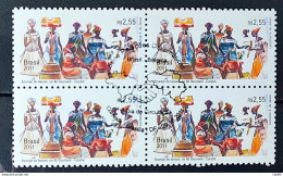 C 3151 Brazil Stamp Diplomatic Relations Belgium Acaraje Gastronomy 2011 Block Of 4 CBC Brasilia - Unused Stamps