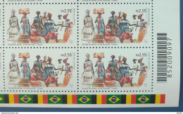 C 3151 Brazil Stamp Diplomatic Relations Belgium Acaraje Arte Flag 2011 Block Of 4 Bar Code - Nuovi