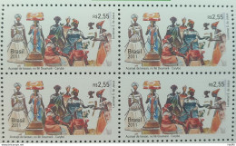 C 3151 Brazil Stamp Diplomatic Relations Belgium Acaraje Arte 2011 Block Of 4 - Neufs