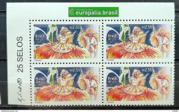 C 3150 Brazil Stamp Diplomatic Relations Belgium Carnival Art 2011 Block Of 4 Vignette Europalia - Unused Stamps