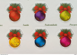 C 3139 Brazil Stamp Christmas Balls Religion 2011 Sextille Complete Series Setenant - Unused Stamps