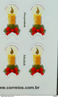 C 3138 Brazil Stamp Christmas Candles Religion 2011 Block Of 4 Vignette Site - Nuovi