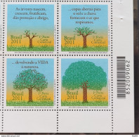 C 3125 Brazil Stamp Brazilian Trees National Treasures 2011 Bar Code - Nuevos